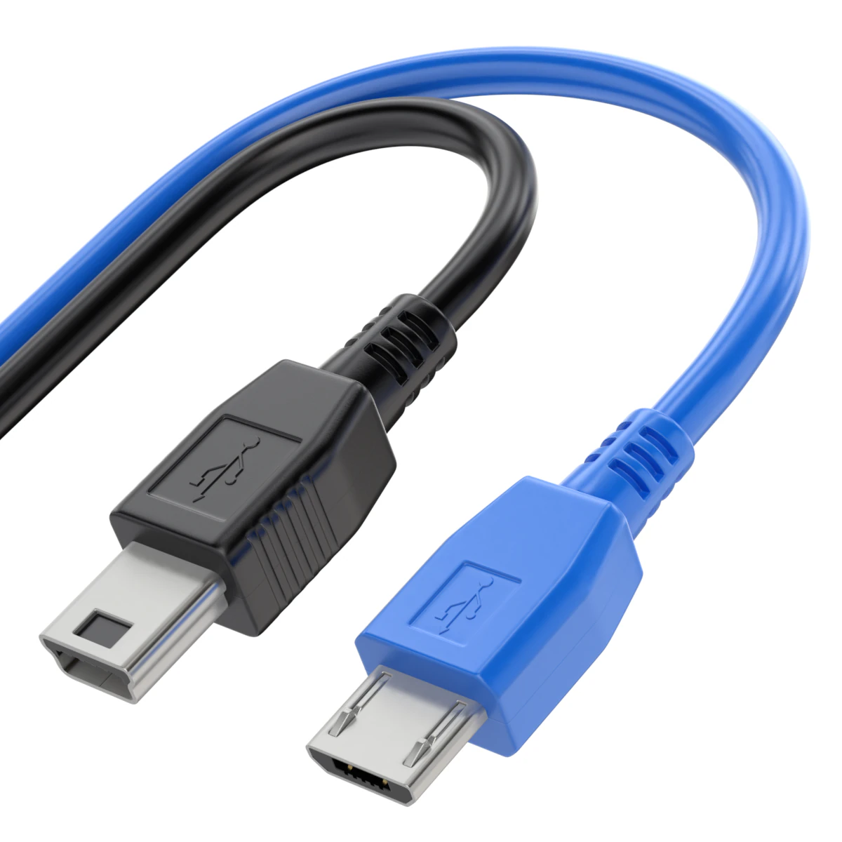 Mini USB type B and micro USB type B 3D Model .c4d .max .obj .3ds .fbx .stl .blend 