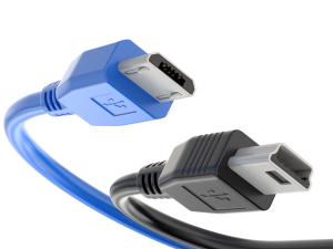 Mini USB type B and micro USB type B 3D Model