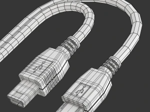 Mini USB type B and micro USB type B 3D Model