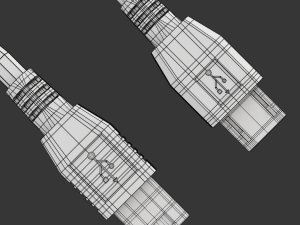 Mini USB type B and micro USB type B 3D Model