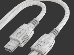 Mini USB type B and micro USB type B 3D Model