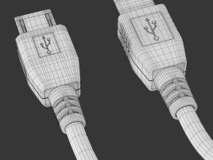 Mini USB type B and micro USB type B 3D Model