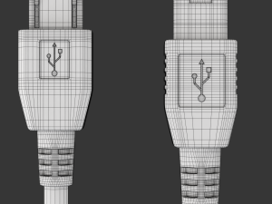 Mini USB type B and micro USB type B 3D Model