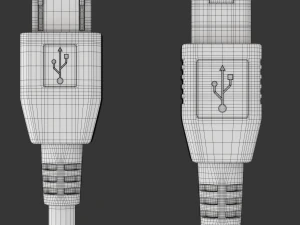 Mini USB type B and micro USB type B 3D Model