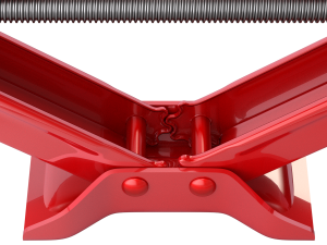 Scissor Jack with Car Wheel Modelo 3D