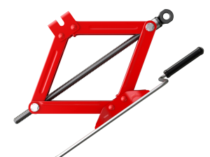 Scissor Jack with Car Wheel Modelo 3D