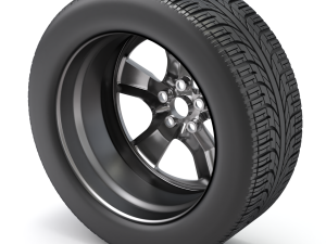 Scissor Jack with Car Wheel Modelo 3D