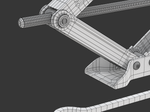 Scissor Jack with Car Wheel Modelo 3D