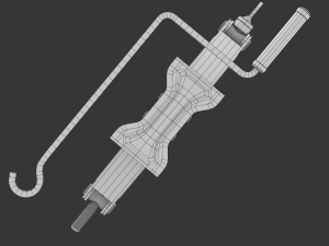 Scissor Jack with Car Wheel Modelo 3D