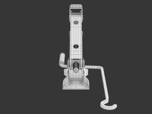 Scissor Jack with Car Wheel Modelo 3D