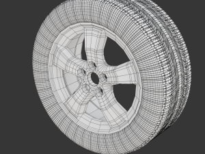 Scissor Jack with Car Wheel Modelo 3D