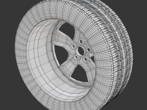 Scissor Jack with Car Wheel Modelo 3D