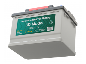 Car Battery Model 3D
