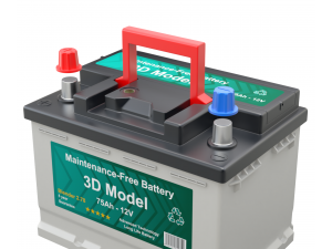 Car Battery Model 3D
