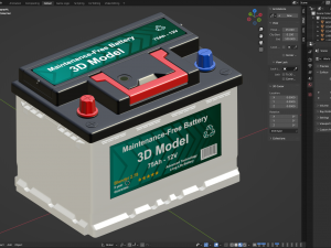 Car Battery Model 3D
