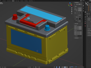 Car Battery Model 3D