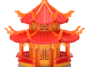 Printable Pagoda Model Cetak 3D