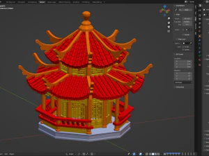 Pagode para impress&atilde;o Modelo de Impressão 3D