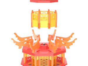 Pagode para impress&atilde;o Modelo de Impressão 3D