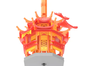 Pagode para impress&atilde;o Modelo de Impressão 3D