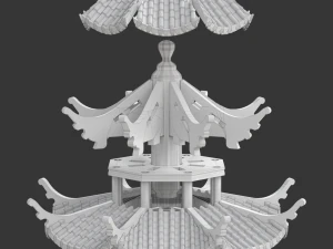 Pagode para impress&atilde;o Modelo de Impressão 3D