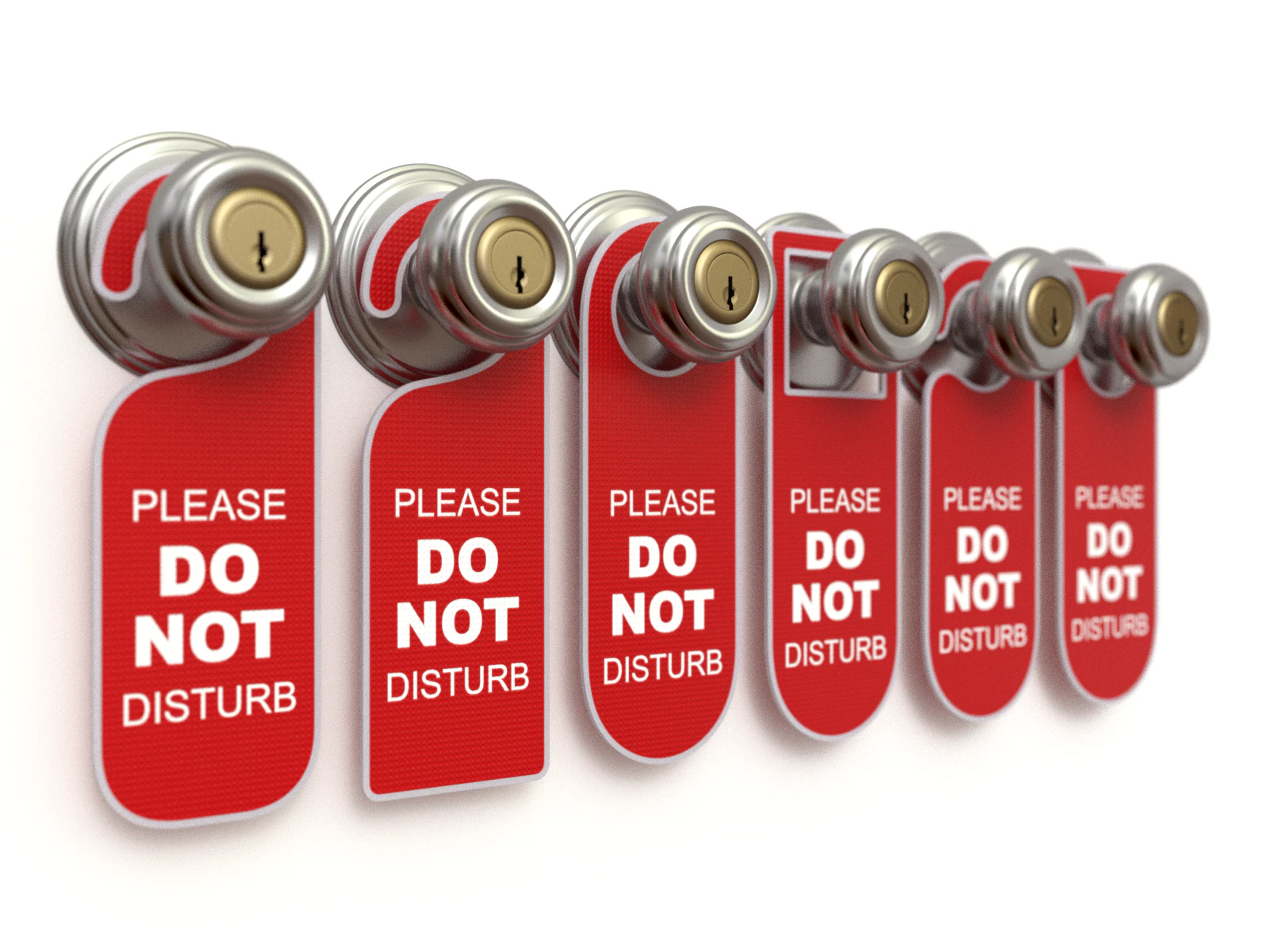 Do Not Disturb Door Hanger with Knob 3D Model .c4d .max .obj .3ds .fbx .stl .blend 