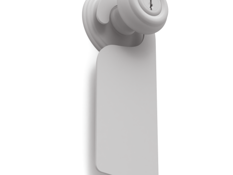 Do Not Disturb Door Hanger with Knob 3Dモデル