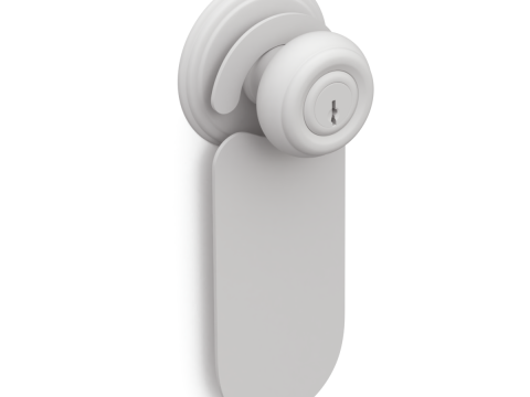 Do Not Disturb Door Hanger with Knob 3Dモデル