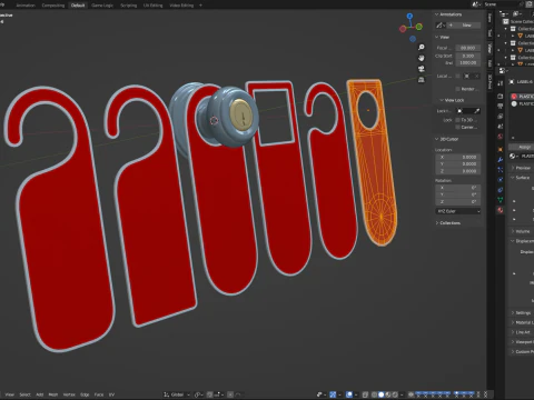Do Not Disturb Door Hanger with Knob 3D Model