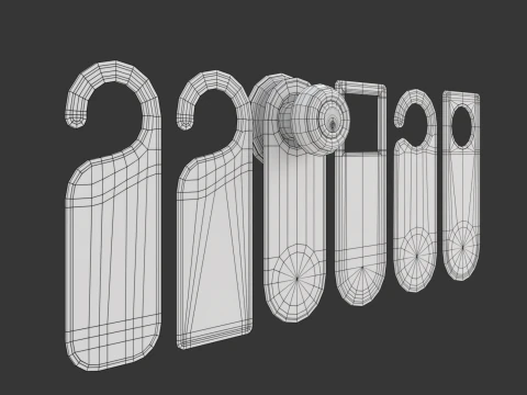 Do Not Disturb Door Hanger with Knob 3D Model