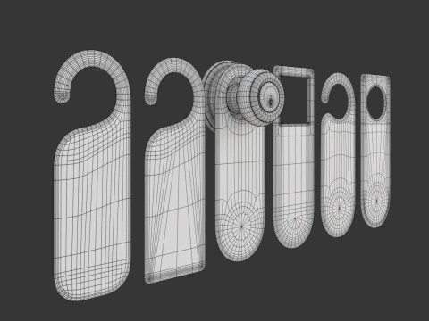 Do Not Disturb Door Hanger with Knob 3D Model