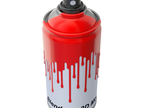 Spray Can with paint 3D Model