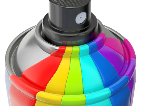 Spray Can with paint 3D Model