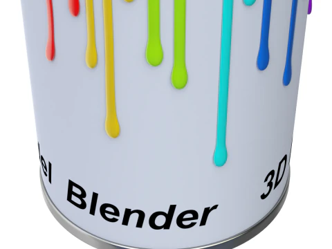 Spray Can with paint 3D Model