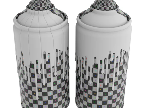 Spray Can with paint 3D Model