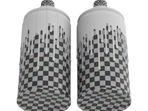 Spray Can with paint 3D Model