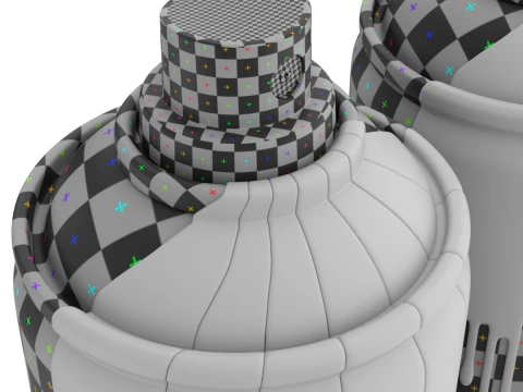 Spray Can with paint 3D Model