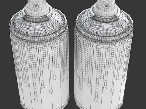 Spray Can with paint 3D Model