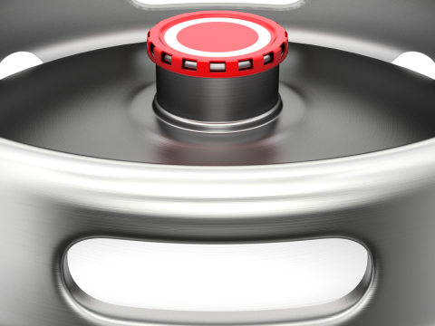 Beer Kegs on the Pallet 3D Model