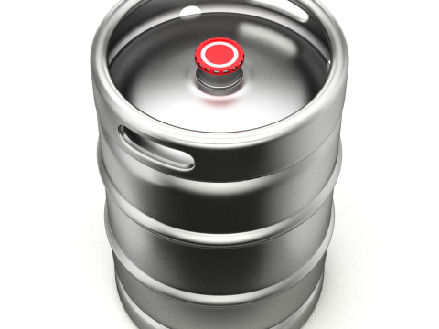 Beer Kegs on the Pallet 3D Model