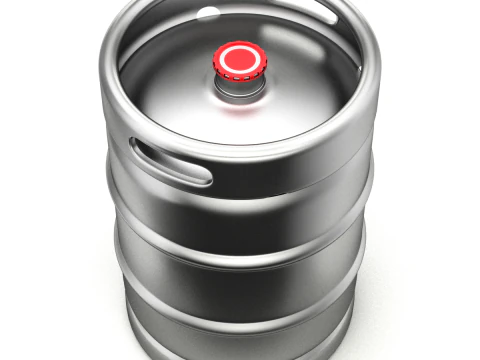 Beer Kegs on the Pallet 3D Model