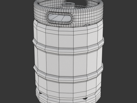 Beer Kegs on the Pallet 3D Model