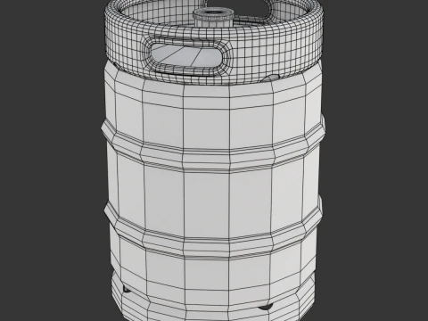 Beer Kegs on the Pallet 3D Model