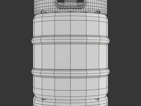 Beer Kegs on the Pallet 3D Model