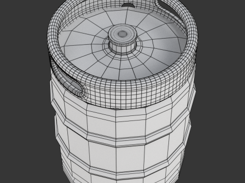 Beer Kegs on the Pallet 3D Model