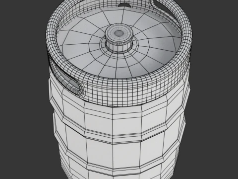 Beer Kegs on the Pallet 3D Model