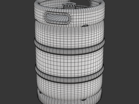 Beer Kegs on the Pallet 3D Model