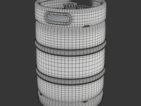 Beer Kegs on the Pallet 3D Model