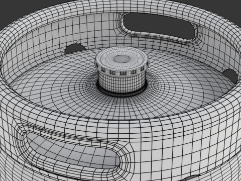 Beer Kegs on the Pallet 3D Model