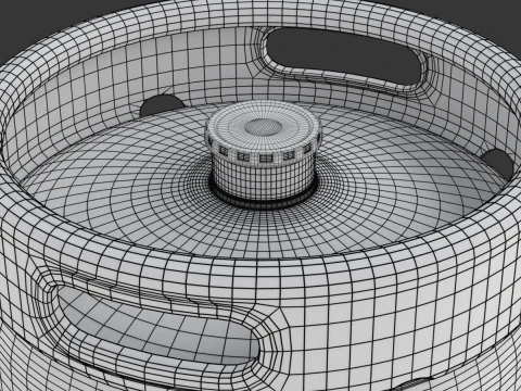 Beer Kegs on the Pallet 3D Model
